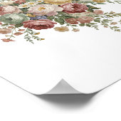Romantic Pastel Floral Canvas Print ポスター (角)