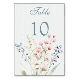 Romantic pastel flowers Wedding テーブルナンバー