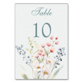 Romantic pastel flowers Wedding テーブルナンバー (裏面)