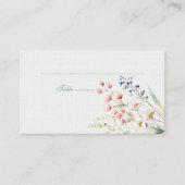 Romantic pastel flowers Wedding Place Card プレイスカード (正面)