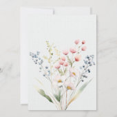 Romantic pastel flowers Wedding Table Seating Card 招待状 (裏面)