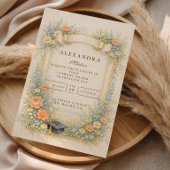 Romantic Pastel Graduation Party 招待状