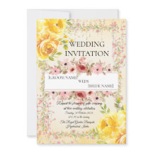 Romantic Pastel Indian Wedding Invite