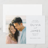 Romantic Pastel Minimalist Photo セーブザデート (正面/裏面)