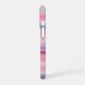 Romantic Pastel Stripe Phone Case iPhone 16ケース (左側面)