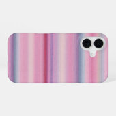 Romantic Pastel Stripe Phone Case iPhone 16ケース (裏面横)