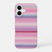 Romantic Pastel Stripe Phone Case iPhone 16ケース (裏面)