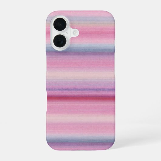 Romantic Pastel Stripe Phone Case iPhone 16ケース (裏面)