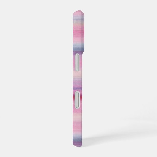 Romantic Pastel Stripe Phone Case iPhone 16ケース (右側面)