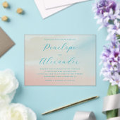 Romantic Pastel Watercolor アクリル招待状 (インサイチュ (ウェディング))