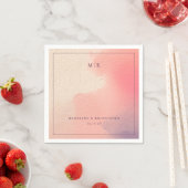 Romantic Pastel Watercolor Gradient スタンダードカクテルナプキン (インサイチュ)