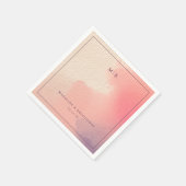 Romantic Pastel Watercolor Gradient スタンダードカクテルナプキン (角)