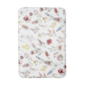 Romantic Pastel Watercolor Wildflowers バスマット (正面縦)