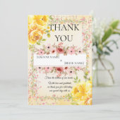 Romantic Pastel Wedding Stationery サンキューカード (スタンド正面)