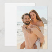 Romantic Peach Beach Photo 招待状 (正面/裏面)
