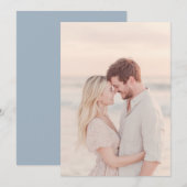 Romantic Peach Beach Photo 招待状 (正面/裏面)