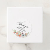 Romantic Peach Floral Bridal Shower フェイバータグ (インサイチュ)
