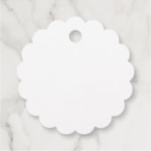 Romantic Peach Floral Bridal Shower フェイバータグ (裏面)