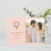 Romantic Peach Floral Wreath セーブザデート (スタンド正面)