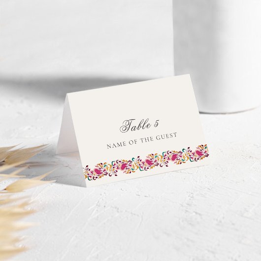 Romantic Pearl Swan Floral Wedding Place Card テーブルナンバー