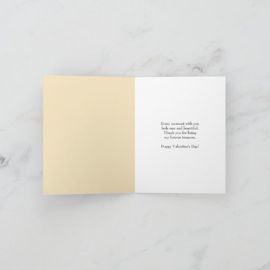 Romantic Pearls in Clam Valentines Day カード (内部)