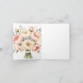 Romantic Peony Bouquet with Diamond Ring ノートカード (内部)