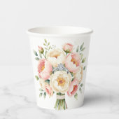 Romantic Peony Bouquet with Diamond Ring 紙コップ (裏面)