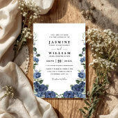 Romantic Peony Garden Elegant QR Code Wedding 招待状