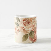 Romantic Peony & Rose Vintage Garden コーヒーマグカップ (中央)