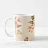 Romantic Peony & Rose Vintage Garden コーヒーマグカップ (左)