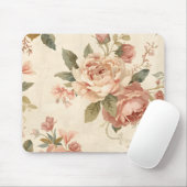 Romantic Peony & Rose Vintage Garden  マウスパッド (マウス)