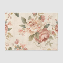 Romantic Peony & Rose Vintage Garden  薄葉紙