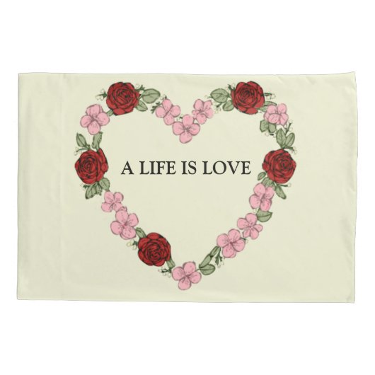 Romantic Personalised Pillowcase - Photo & Text 枕カバー (裏面-左)