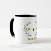 Romantic Personalized Couple Mug with Tree Branch, マグカップ (正面左)
