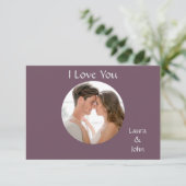 Romantic Personalized Couple Photo with Names Card (スタンド正面)