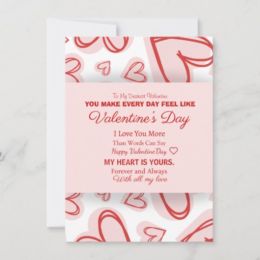 Romantic Personalized Valentine's Day Card  ノートカード (正面)