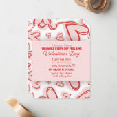 Romantic Personalized Valentine's Day Card ノートカード (正面/裏面インサイチュ)