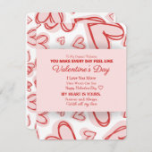 Romantic Personalized Valentine's Day Card ノートカード (正面/裏面)