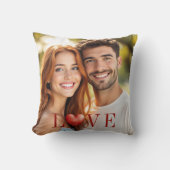 Romantic Photo Love Heart Valentine Couple Throw  クッション (正面)