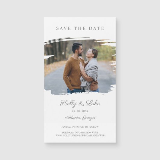 Romantic Photo & Simulated Brush for Save the Date (正面)