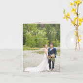Romantic Photo Thank you note カード (黄色い花)