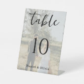 Romantic Photo Wedding Table Number Card 台座サイン (正面)