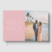 Romantic Pink Beach Photo Collage ゲストブック (正面)