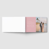 Romantic Pink Beach Photo Collage ゲストブック (全面)