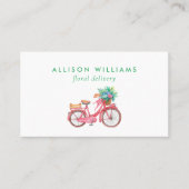 Romantic Pink bicycle Floristry, Flower Shop   名刺 (正面)