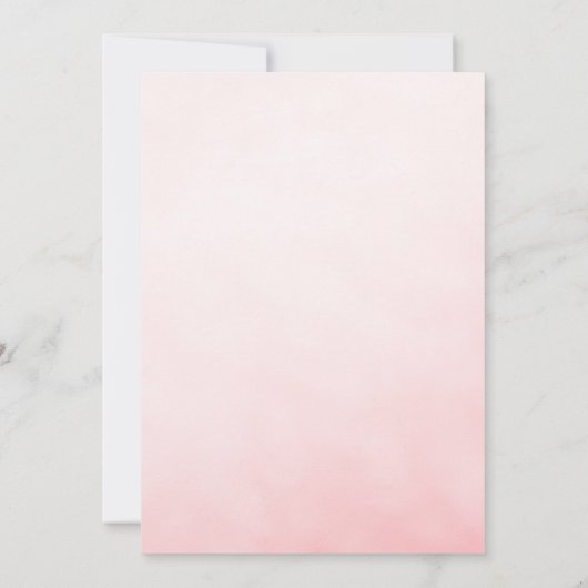 Romantic Pink Bow Pearls & Prosecco Bridal Shower 招待状 (裏面)