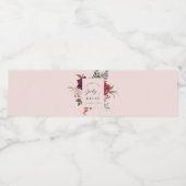 Romantic Pink Bridal Bouquet Personalized ペットボトルラベル (シングルラベル)