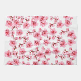 Romantic pink Cherry blosson キッチンタオル