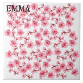 Romantic pink Cherry blosson タイル