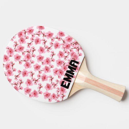 Romantic pink Cherry blosson 卓球ラケット (横)